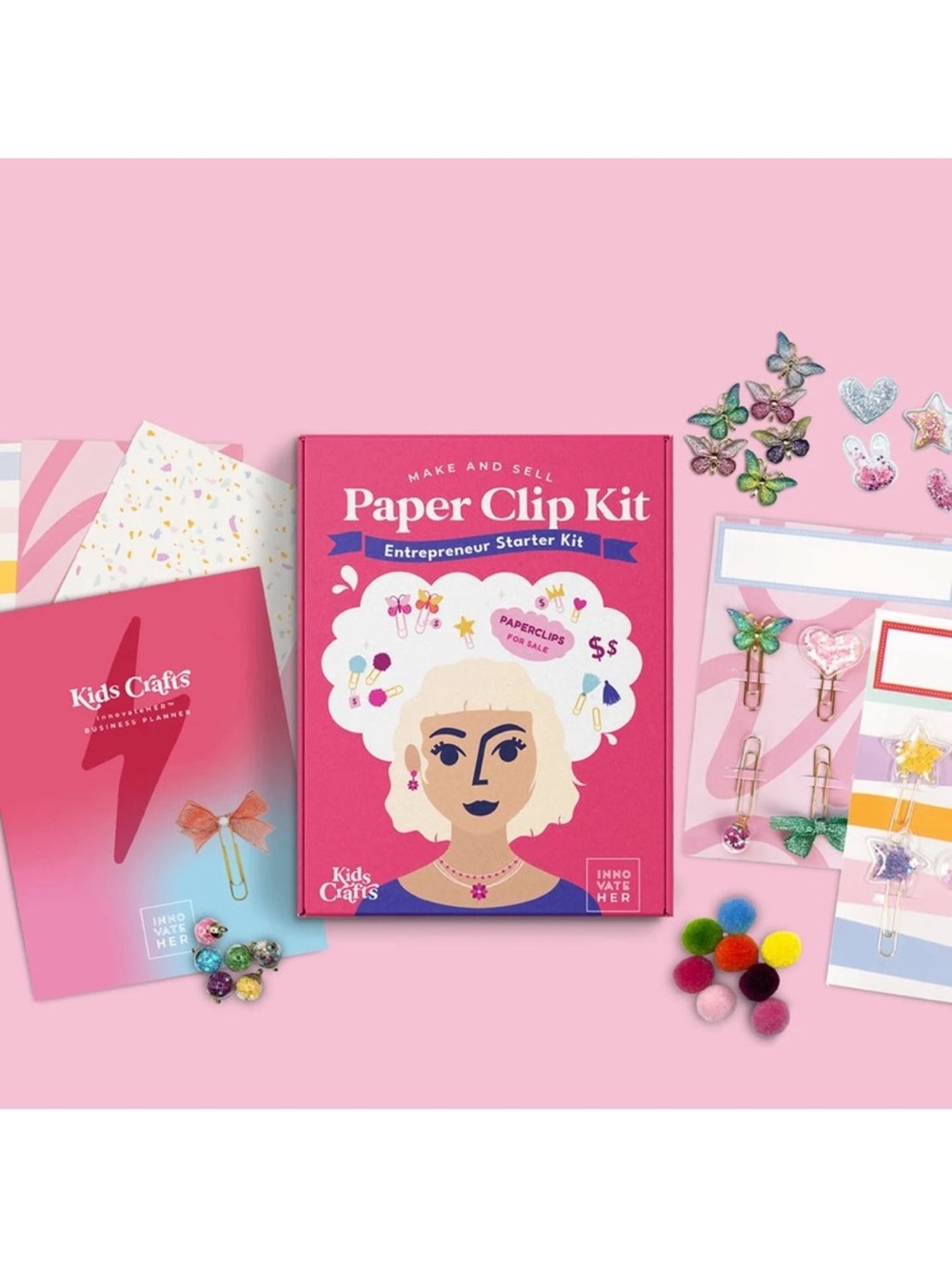 Kids Crafts Make and Sell Poppin' Paper Clips Craft Entrepreneur Kit